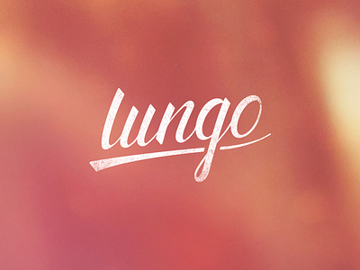 Lungo hand lettering logo