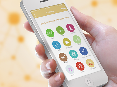 Interest Screen filetage icons ios ios7 iphone user interface