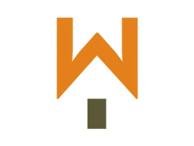 Williams Real Estate Group Logo Mark front door home house identity logomark orange real estate w