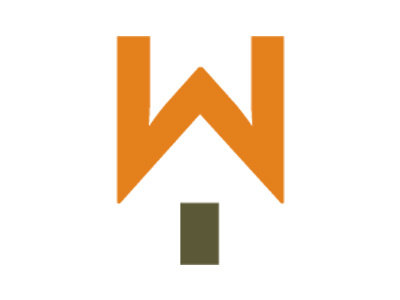 Williams Real Estate Group Logo Mark front door home house identity logomark orange real estate w