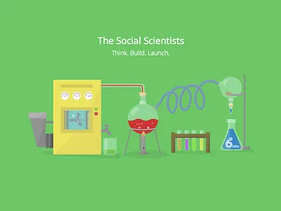 Chemistry Set animation breaking chemistry color colour flat green header set shadow tube ui