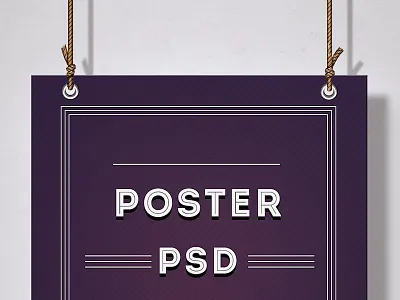 Poster Display Mockup knots mockup poster poster design poster display mockup poster mockup shadow string wall