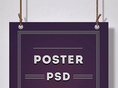 Poster Display Mockup knots mockup poster poster design poster display mockup poster mockup shadow string wall