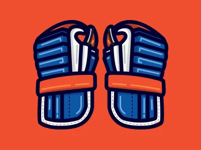 Gotta Be The Mitts. 99 clean flat glove gloves graphic designer gretzky hockey illustration minimal oilers sports