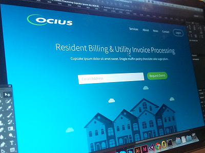 Ocius apartment clean flat home illustration landing marketing ui ux