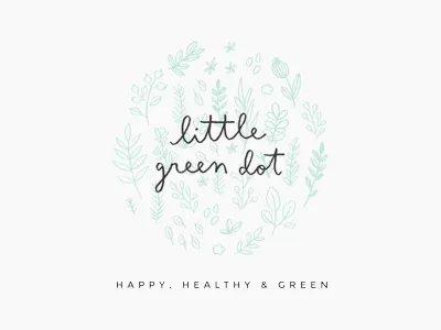 little green dot / proof no.2 floral hand lettering illustration logo proofs