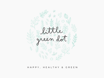 little green dot / proof no.2 floral hand lettering illustration logo proofs