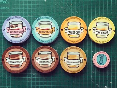Cake me Out stickers cake flavors stickers