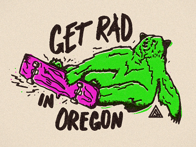 Get Rad illustration sticker vector