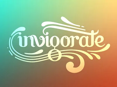 Invigorainbow! hand drawn hand lettering lettering sketch swirls type typography vector