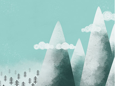 Mountains WIP mountains photoshop brushes snow trees