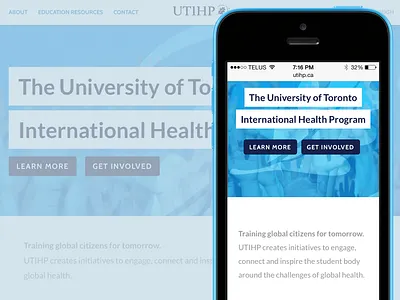 UTIHP development front end non profit responsive design toronto ui web design wordpress