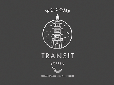 Transit Add asian berlin branding food geometri poster restaurant simple transit vector