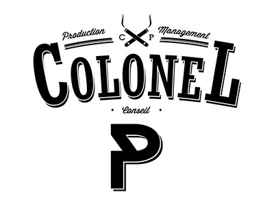 Logo for Colonel P american branding dinette graphic design la dinette logo logotype management music production retro vintage