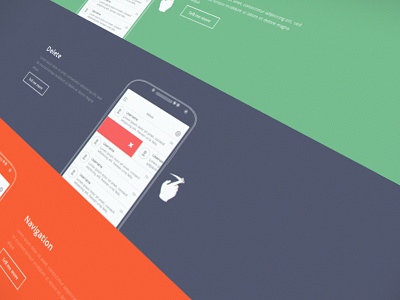 Email app for android WF android app color email flat presentation wireframe