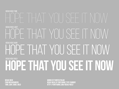Trying Bebas font free font typography