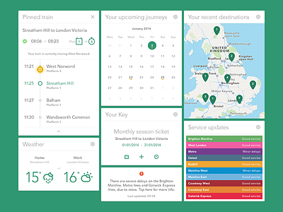 On Track - Future widgets calendar dashboard ios 7 iphone journey planner live map trains weather widgets