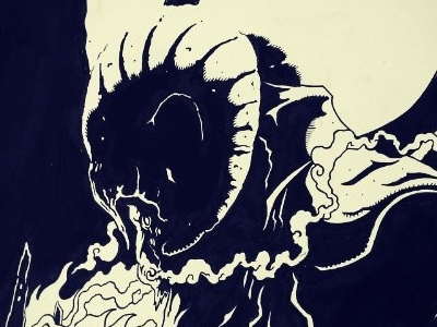 Mountain Dweller - 1 gigposter illustration ink pestmeester poster ram silkscreen wip