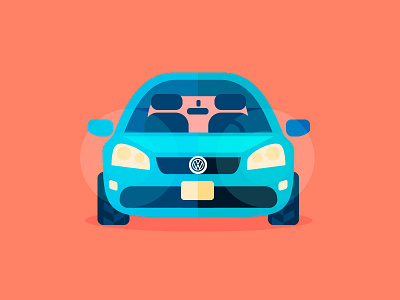Volkswagen vector auto car flat illustration vector volkswagen