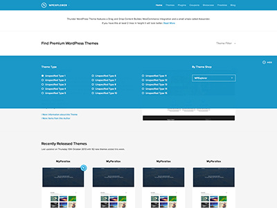 WPExplorer - Themes Filter filter themes wordpress wpexplorer