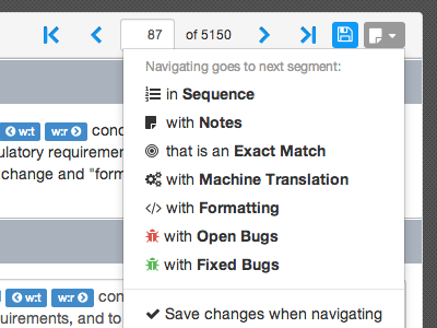 Navigating Segments navigation