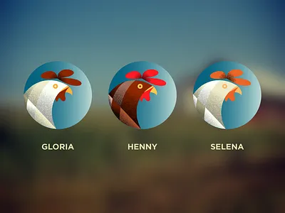 Chicks, man. chickens farm flat gloria henny icons illustration john h ratajczak selena texture urban farming