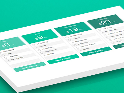 Flexible Pricing Tables chart css flat html list minimal monochromatic pricing table ui web