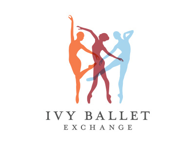 Ivy Ballet Exchange Logo arts ballet dance dancer ivy league logo silhouette university