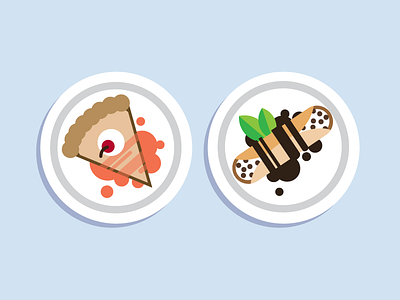 Drizzle Desserts canoli cheesecake desert illustration pie vector