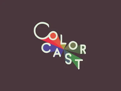 Color Cast logo branding design hand type lettering retro typography