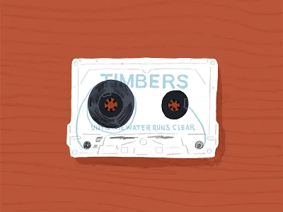 Timbers Tape cassette desk handmade tape timbers