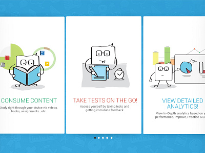App Login andriod app character education flow illustration mobile scroll ui ux
