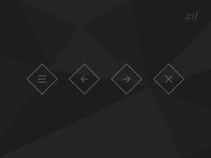 [GIF] Interactions animation button buttons close hamburger icon icons interaction menu navigation next previous