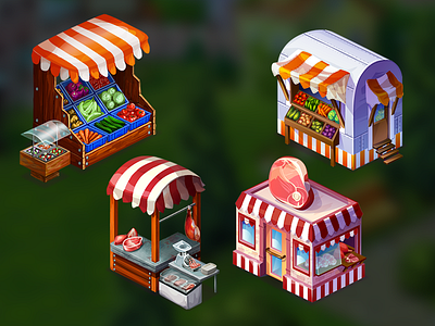 buildings for restaurant game art building food game gameart restaurant shop