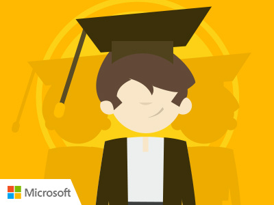 Microsoft | Masr Ta3mal Initiative flat illustration initiative masr microsoft ta3mal