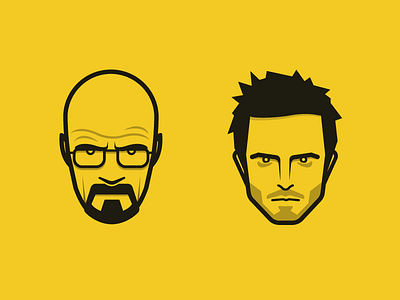 Breaking Bad 3 breaking bad face icons heisenberg illustration pinkman