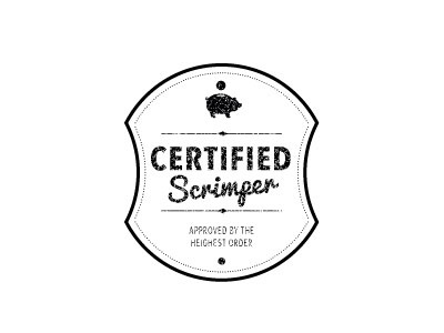 Scrimper Stamp logo rough stamp type typography vintage