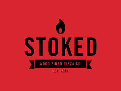 Stoked Rejected Logo Concept 1 boston branding fire identity logo pizza red stoked