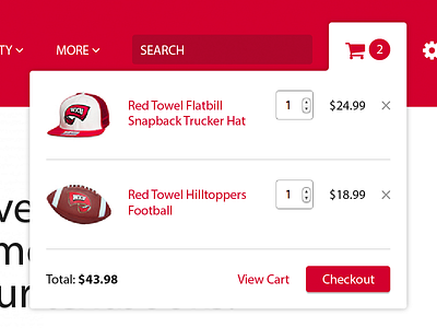 Cart drop-down cart checkout drop down dropdown menu nav navigation