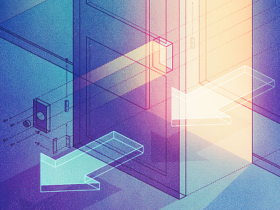 Men's Health - Door editorial illustration mens health