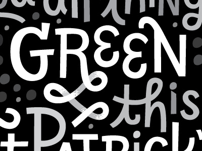 Green Things lettering type