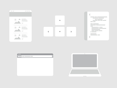 Portfolio Icons clean code icon flat grey icons keyboard icon laptop icon portfolio simple website icon white