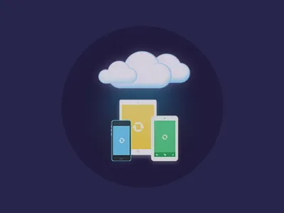 cloud sync cloud flat icon sync wip