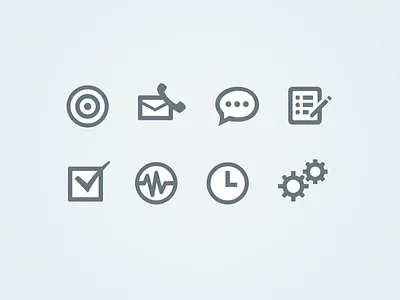 Web App Icons blue flat icons white