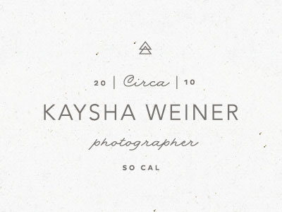 Kaysha braizen branding logo design photographer sans serif script texture triangle