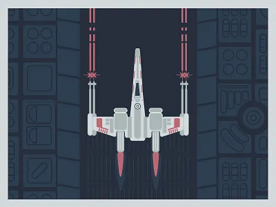 X-wing death flat illustration klamer laser nitzan star vector wars wing x x wing