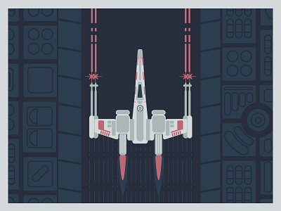 X-wing death flat illustration klamer laser nitzan star vector wars wing x x wing