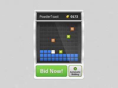 Arcade Interface bid game ui