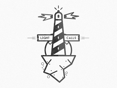 lighhouse banner building graphic illustration island light lighthouse structure typography vector vintage water