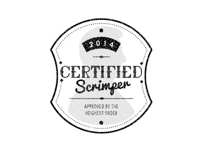 Scrimper Stamp 2 black stamp type typography vintage